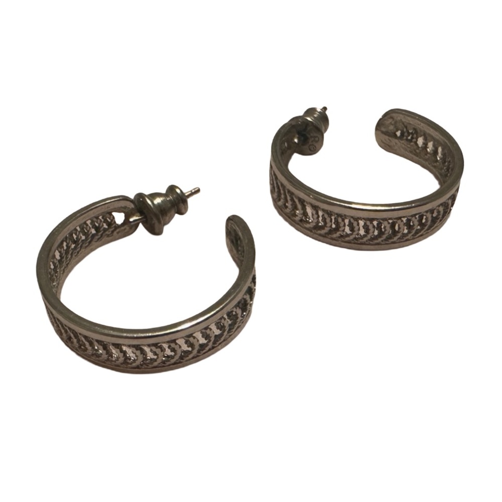 Silver-Tone Hoop Earrings